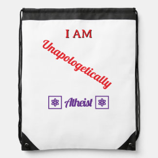 Unapologetically Atheist T-Shirt Drawstring Bag