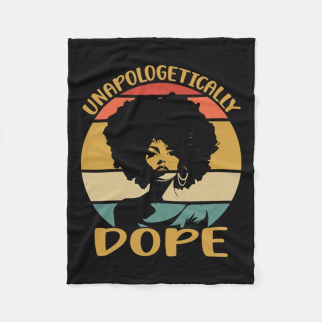 Unapologetically Black History Month African Ameri Fleece Blanket (Front)