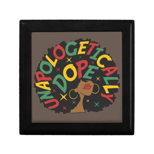 Unapologetically Dope Black Girl Afro  Gift Box