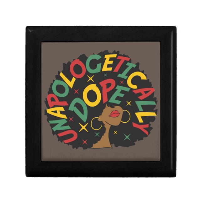 Unapologetically Dope Black Girl Afro  Gift Box (Front)