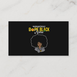 Unapologetically Dope Black Nurse Business Card