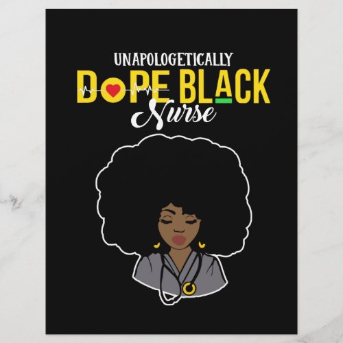 Unapologetically Dope Black Nurse Letterhead