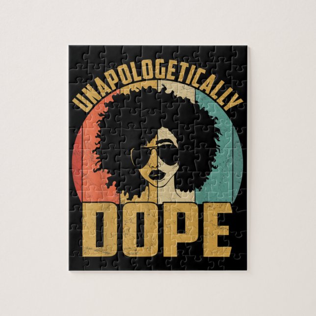 Unapologetically Dope Black Pride Melanin African Jigsaw Puzzle (Vertical)