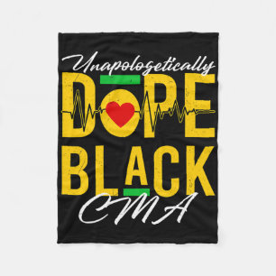 Unapologetically Drug Black Cma Nurse Medical Afri Fleece Blanket