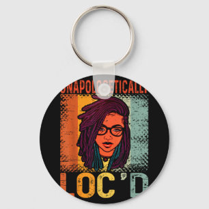 Unapologetically Locd Black Queen Melanin Locd Hai Keychain
