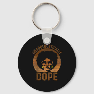 Unapologetically melanin afro queen black history keychain
