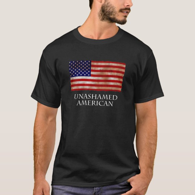 Unashamed American Patriotic T-Shirt (Front)
