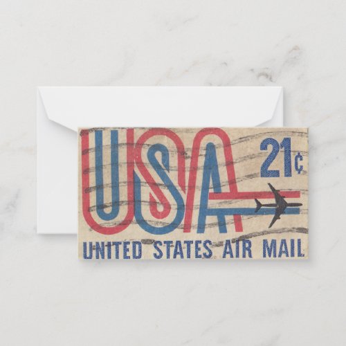 Unated States postage stamp Note Card
