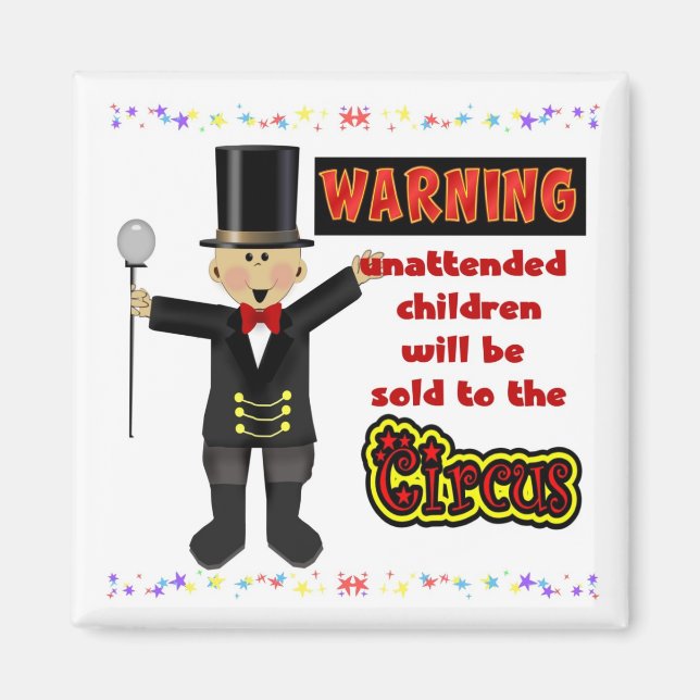 Unattended Children Magnet (Front)