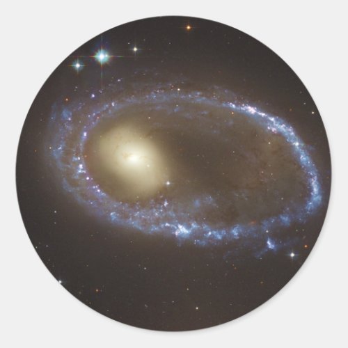 Unbarred Lenticular Ring Galaxy AM 0644_741 Classic Round Sticker