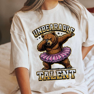 Unbearable Talent Dab Bear Ballet Tutu Tri-Blend Shirt
