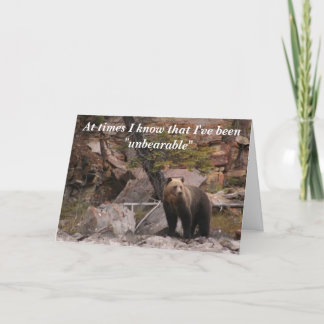 Unbearable Thank You Card