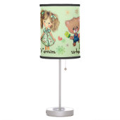 Unbearably Sweet Girl and Teddy Bear Table Lamp (Left)