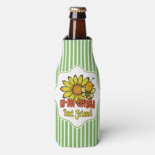 Unbelievable Best Friend Sunflowers and Bees Bottle Cooler