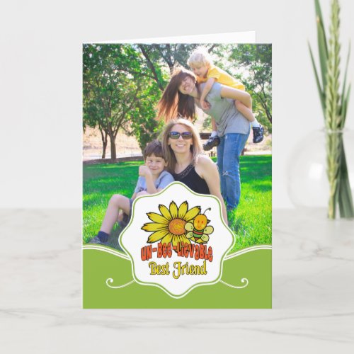 Unbelievable Best Friend Sunflowers and Bees Card