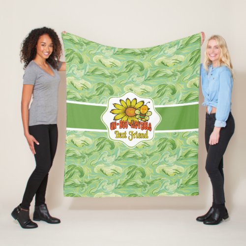 Unbelievable Best Friend Sunflowers and Bees Fleece Blanket