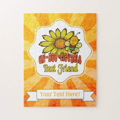 Unbelievable Best Friend Sunflowers and Bees Jigsaw Puzzle