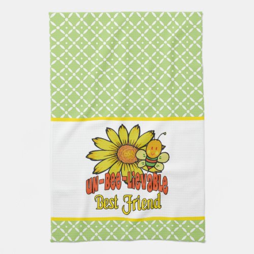 Unbelievable Best Friend Sunflowers and Bees Kitchen Towel