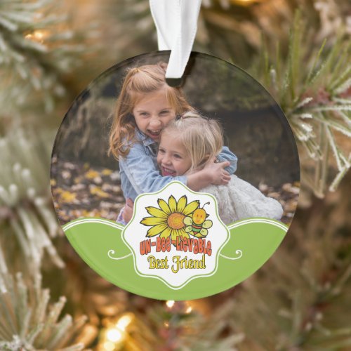 Unbelievable Best Friend Sunflowers and Bees Ornament