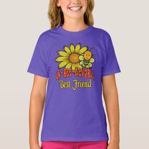 Unbelievable Best Friend Sunflowers and Bees T_Shirt