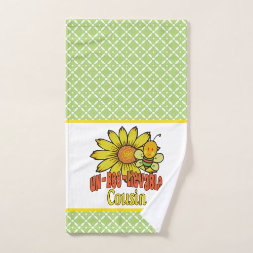 Unbelievable Cousin Sunflowers and Bees Bath Towel Set