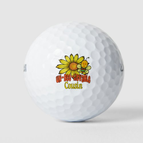 Unbelievable Cousin Sunflowers and Bees Golf Balls