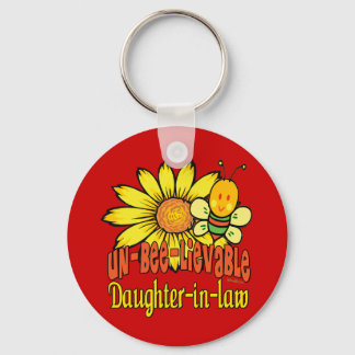 Unbelievable Daughter In Law Sunflowers and Bees Keychain
