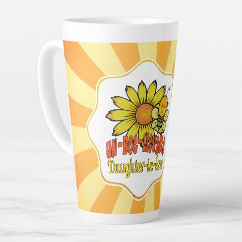 Unbelievable Daughter_in_law Sunflowers and Bees Latte Mug