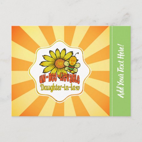 Unbelievable Daughter_in_law Sunflowers and Bees Postcard