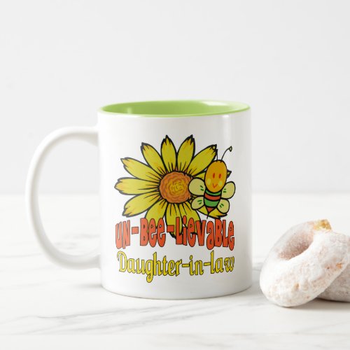 Unbelievable Daughter_in_law Sunflowers and Bees Two_Tone Coffee Mug