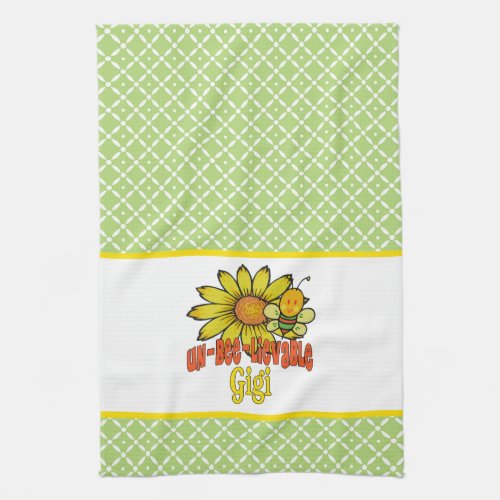 Unbelievable Gigi Sunflowers and Bees Kitchen Towel