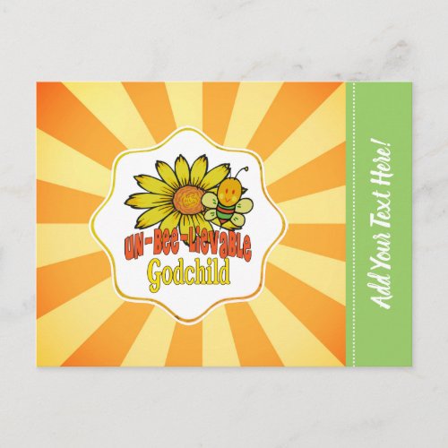 Unbelievable Godchild Sunflowers and Bees Postcard