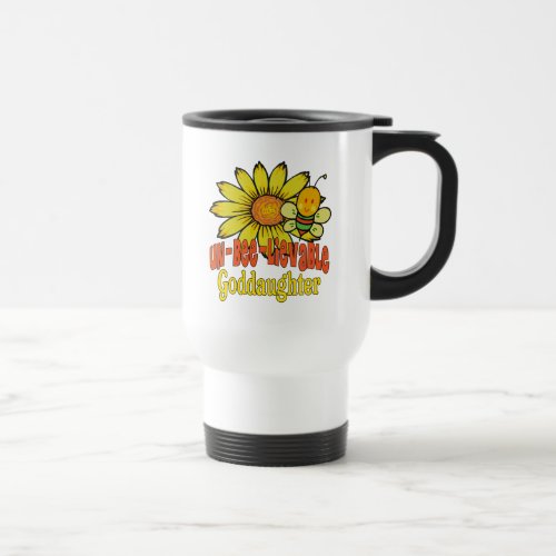 Unbelievable Goddaughter Sunflowers and Bees Travel Mug