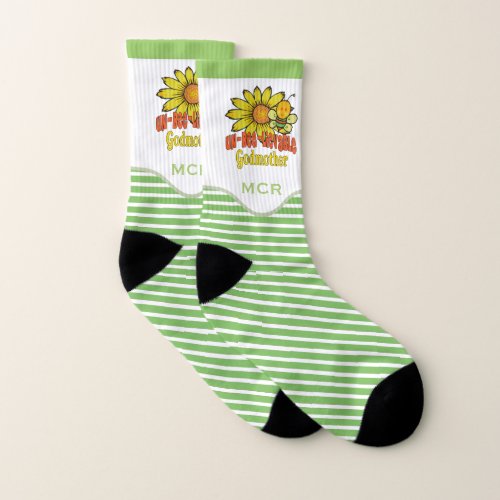 Unbelievable Godmother Sunflowers and Bees Socks