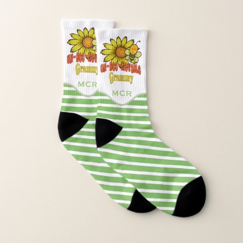 Unbelievable Grammy Sunflowers and Bees Socks