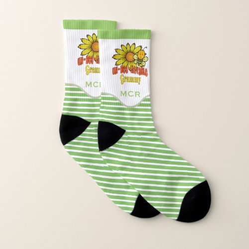 Unbelievable Grammy Sunflowers and Bees Socks