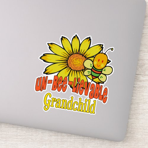 Unbelievable Grandchild Sunflowers and Bees Sticker