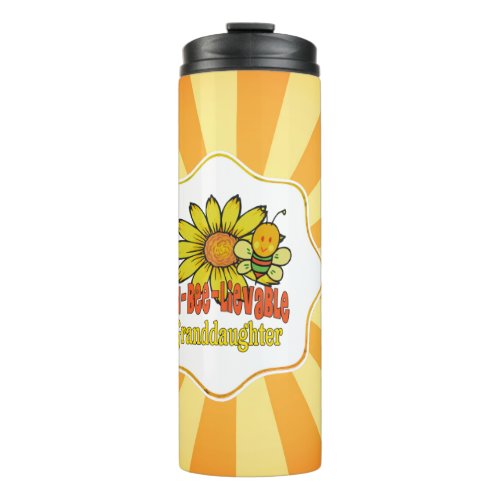 Unbelievable Granddaughter Sunflowers and Bees Thermal Tumbler