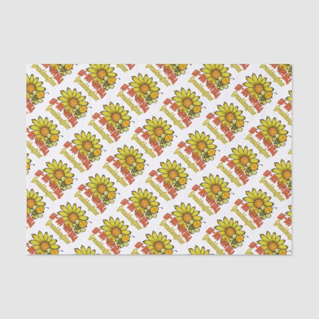 Unbelievable Granddaughter Sunflowers and Bees Tissue Paper (Front)