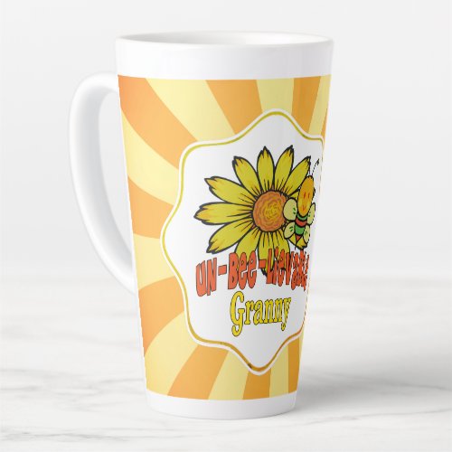 Unbelievable Granny Sunflowers and Bees Latte Mug