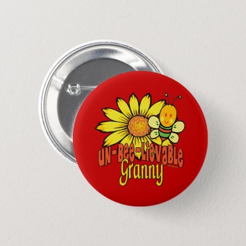 Unbelievable Granny Sunflowers Button