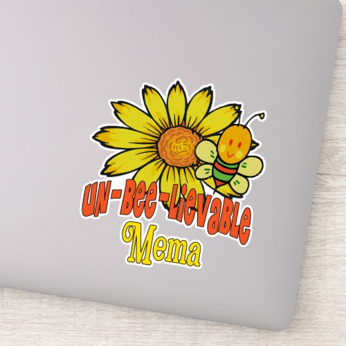 Unbelievable Mema Sunflowers Sticker