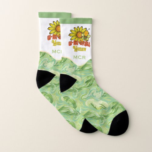 Unbelievable Memaw Sunflowers Socks