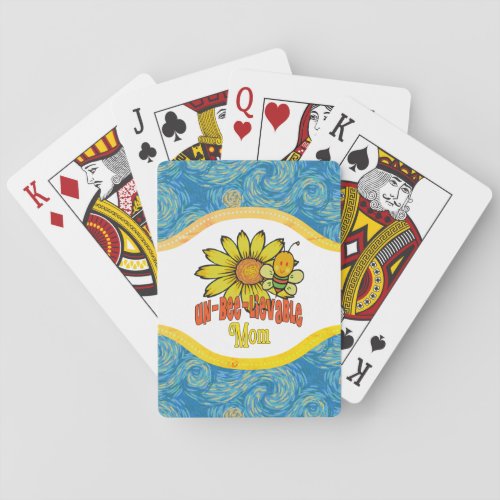 Unbelievable Mom Sunflowers Poker Cards