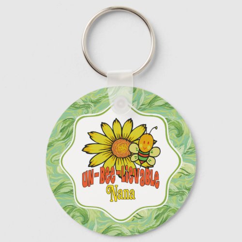 Unbelievable Nana Sunflowers Keychain