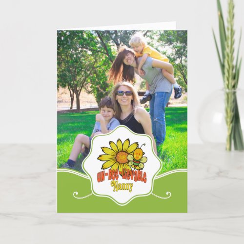 Unbelievable Nanny Sunflowers and Bees Card