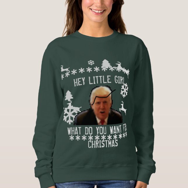 Unbelievably ugly Donald Trump Christmas Sweater (Front)