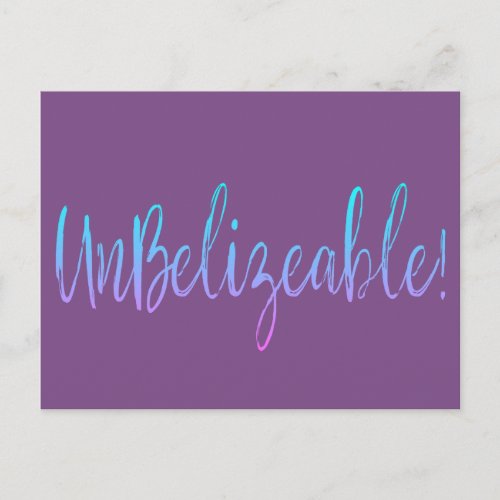 UnBelizeable postcard