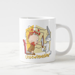 "Unbewievable" Barber BUGS BUNNY™ & Elmer Fudd Giant Coffee Mug