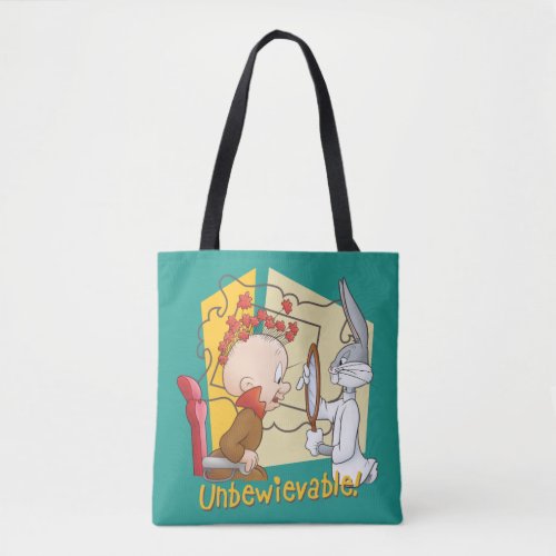 Unbewievable Barber BUGS BUNNYâ  Elmer Fudd Tote Bag